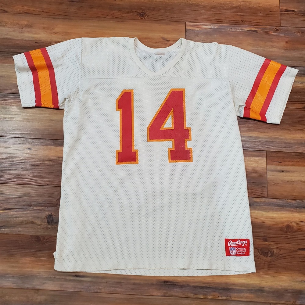 Vintage 80s Vinny Testaverde Creamsicle Tampa Bay Buccaneers #14 Jersey Mens XL